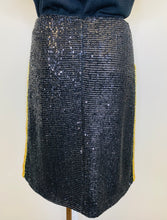 Load image into Gallery viewer, CHANEL Black Glittered Tweed and Rope Skirt Size 38