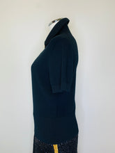 Load image into Gallery viewer, CHANEL Black Sweater with Gold and Pearl Buttons Size 42
