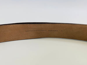 Brunello Cucinelli Brown Leather Belt Size XL