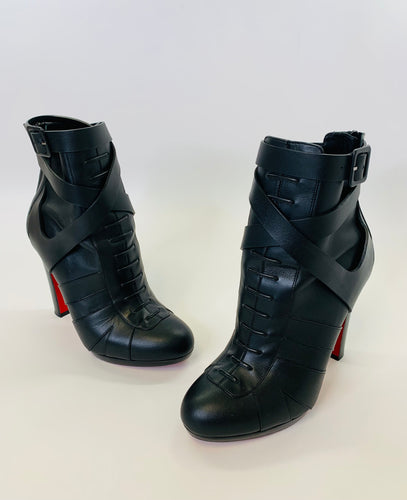 Christian Louboutin Black Platform Booties Size 40
