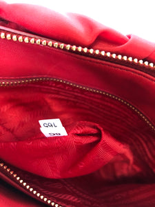 Prada Red Small Gaufre Tote Bag