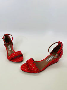 Tabitha Simmons Perforated Leather Sandals Size 36 1/2