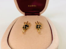 Load image into Gallery viewer, Gucci Black Onyx, Rose Gold and Diamond Spike Earrings