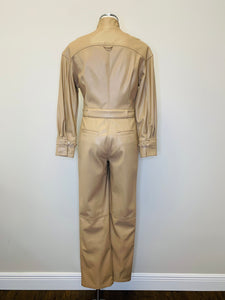 Jonathan Simkhai Camel Vegan Leather Jumpsuit Sizes 2 and 6