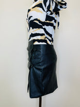 Load image into Gallery viewer, Nonchalant Label Krista Black Vegan Leather Skirt Size L