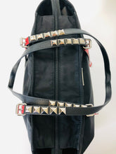 Load image into Gallery viewer, Prada Black Nylon Tote Bag With Leather and Studs