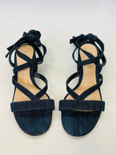 Load image into Gallery viewer, Gianvito Rossi Janis Denim Strappy Sandals Size 38