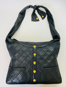 CHANEL Black Quilted Lambskin Girl Bag