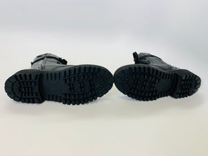 Valentino Garavani Black and White Combat Boots Sizes 37 and 38