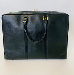 Louis Vuitton Black Porte Documents Voyage Briefcase