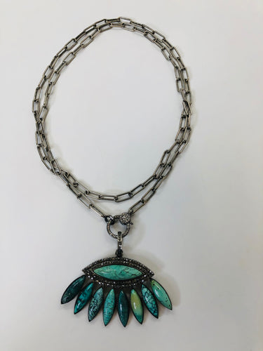 Rainey Elizabeth Long Paper Clip Chain Necklace