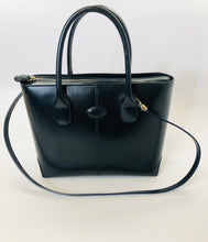 Load image into Gallery viewer, Tod’s Navy Blue Leather Shopper Tote Bag With Strap