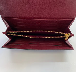 Louis Vuitton Damier Ebene and Raisin Leather Clapton Wallet