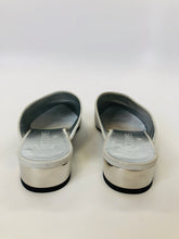 Load image into Gallery viewer, CHANEL Silver and Black Mules Size 37