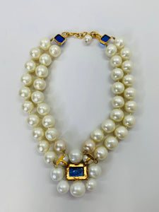 CHANEL Vintage Double Strand Short Necklace