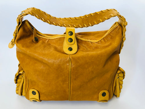 Chloe Tan Leather With Brass Hardware Silverado Shoulder Bag