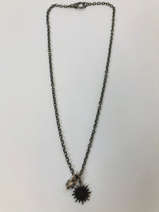 Rainey Elizabeth Sterling Silver and Diamond Charm Necklace