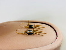 Load image into Gallery viewer, Gucci Black Onyx, Rose Gold and Diamond Spike Earrings