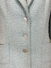 Load image into Gallery viewer, CHANEL Aqua Tweed Jacket Size 42