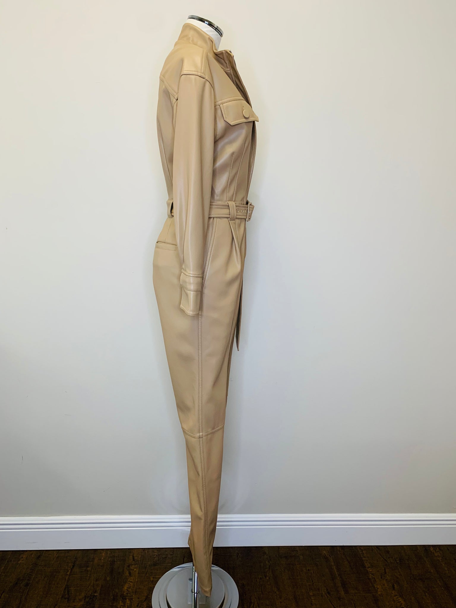 Jonathan Simkhai Camel Vegan Leather Jumpsuit Sizes 2 and 6 JDEX Styles Jonathan Simkhai Camel Vegan Leather Jumpsuit Sizes 2 and 6 JDEX Styles