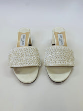 Load image into Gallery viewer, Jimmy Choo Ivory Sequin Slides Size 36 1/2