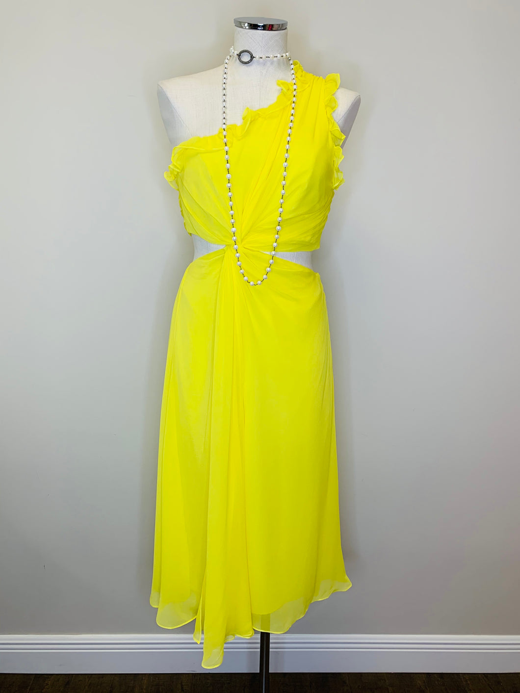 cinq a sept Blazing Yellow Corinne Dress Size 4