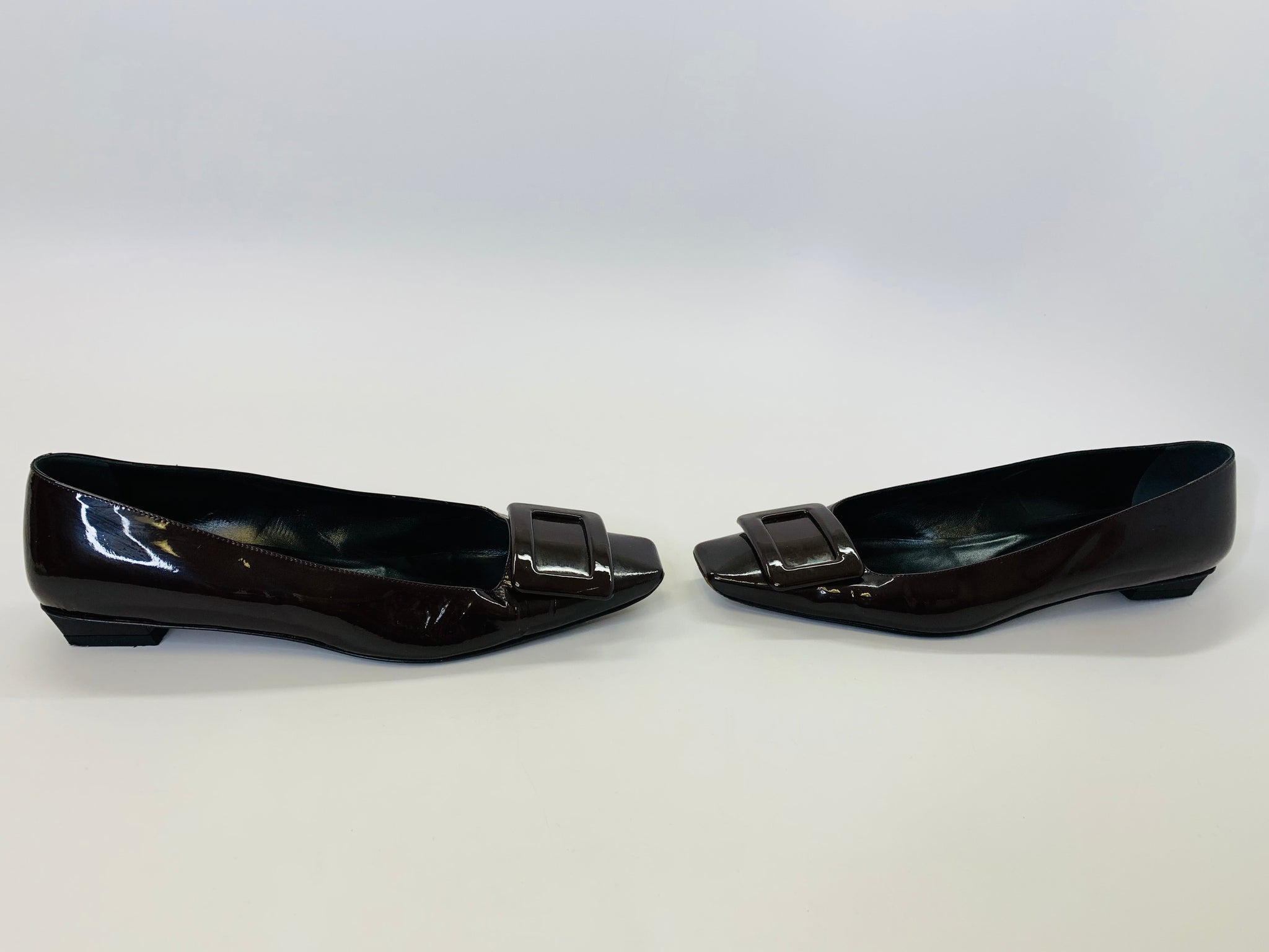 Roger Vivier Brown Trompette Buckle Flats Size 39 – JDEX Styles