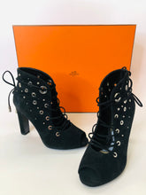 Load image into Gallery viewer, Hermès Parade Peep Toe Booties Size 36 1/2