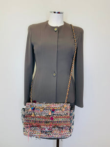 CHANEL Brown Jacket With Gold Buttons Size 34