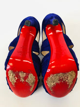 Load image into Gallery viewer, Christian Louboutin Peep Toe Back Zip Sandals Size 37 1/2