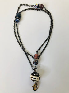 Rainey Elizabeth Tribal Bead and Diamond Necklace