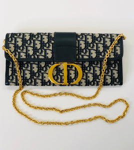 Dior Crossbody Bag Pouch Purse Pocketbook Gold Chain Strap DIOR Designer  Log New
