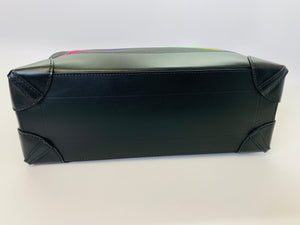 Louis Vuitton Black Rainbow Steamer PM Taiga Bag