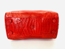Load image into Gallery viewer, Nancy Gonzalez Red Crocodile Top Handle Bag
