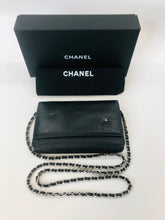 Load image into Gallery viewer, CHANEL Black Leather Wallet on a Chain