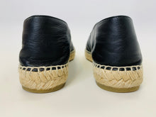 Load image into Gallery viewer, CHANEL Black Leather Espadrilles Size 40