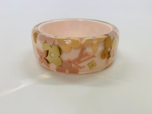 Louis Vuitton Pink Wide Inclusion Bangle Bracelet