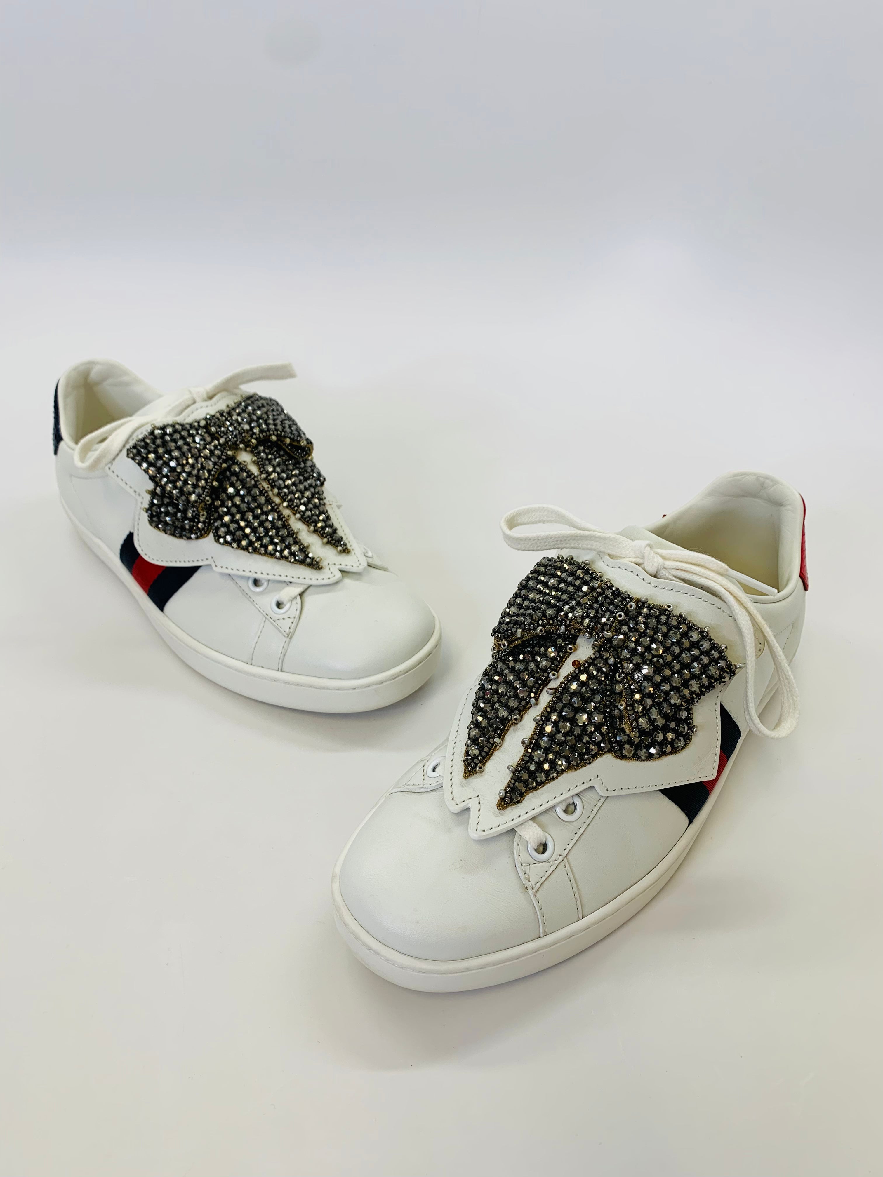 Gucci sneakers bow sales
