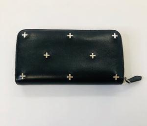 Givenchy Black Leather Pandora Micro Cross Zip Wallet