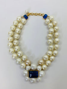 CHANEL Vintage Double Strand Short Necklace