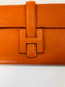 Hermes Jige Elan Swift 29 Leather Clutch