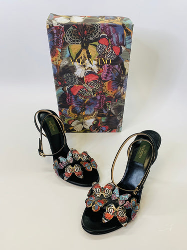 Valentino Garavani Crystal Butterfly Sandals Size 37