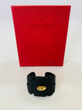 Load image into Gallery viewer, Valentino Garavani Black and Gold Cuff Size Small