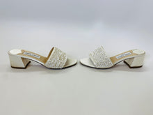 Load image into Gallery viewer, Jimmy Choo Ivory Sequin Slides Size 36 1/2