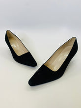 Load image into Gallery viewer, CHANEL Black Suede Pumps Size 39 1/2