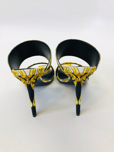 Versace Baroque Print Tribute 95 Mules Size 36