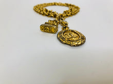 Load image into Gallery viewer, CHANEL Vintage Gold Plated Metal CC Charm Necklace