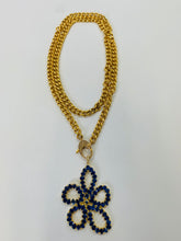 Load image into Gallery viewer, Rainey Elizabeth Flower Pendant and Curb Chain