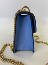 Load image into Gallery viewer, Gucci Sylvie Mini Chain Bag In Blue Leather With Web Stripe