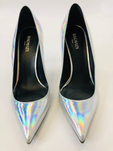 Load image into Gallery viewer, Balmain Iridescent Silver Pumps size 38 1/2